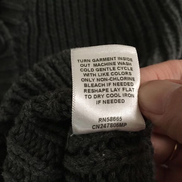 Caslon dark gray button front cardigan MP - Picture 8 of 8